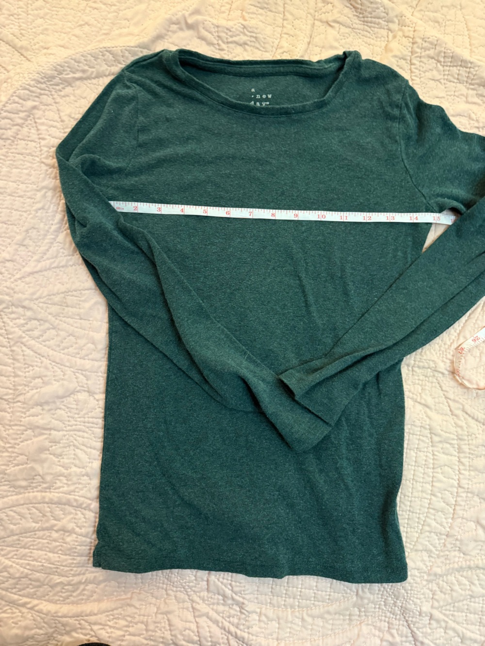 a new day Teal Heather Knit Top